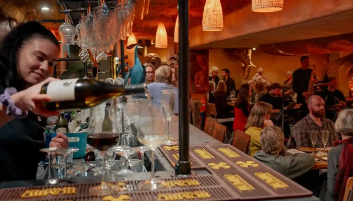 People enjoying jazz music and drinks at Ulu Bar Utrecht